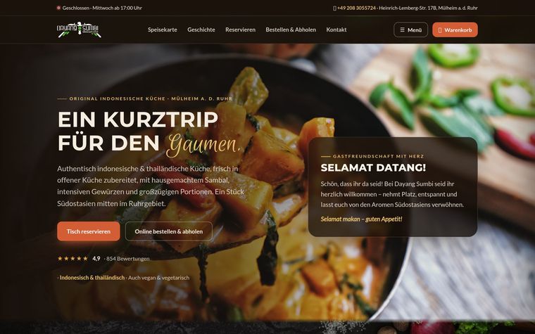 Webseite Dayang Sumbi