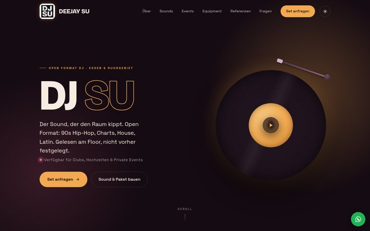 Webseite DJ Su