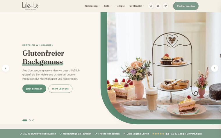Webseite LilleHus Café